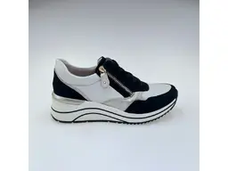 Dámske béžovo-čierne širšie poltopánky Remonte D0T01-03