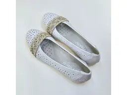 Dámske biele baleríny Rieker L3062-80