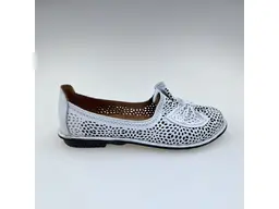Dámske biele kožené baleríny Artiker 58C3478-10
