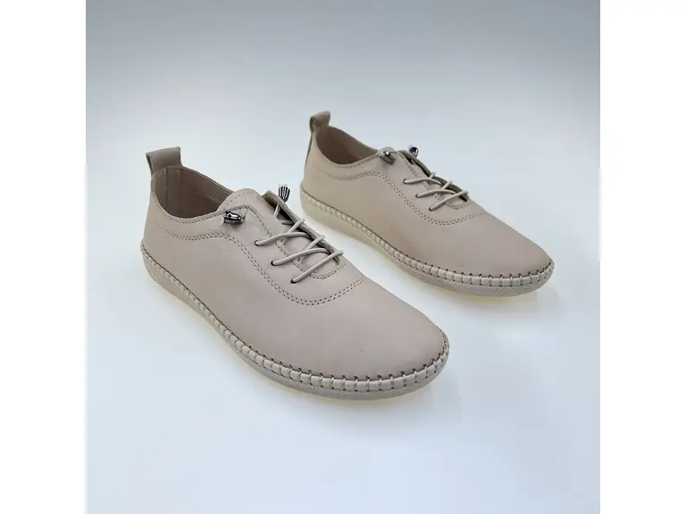 Dámske béžové kožené poltopánky Artiker 58C3070-15