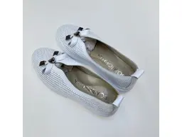 Dámske biele kožené baleríny Bombonella ASPG352618T046-10