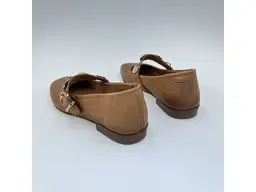 Dámske koňakové kožené baleríny Bombonella ASP4255060-38