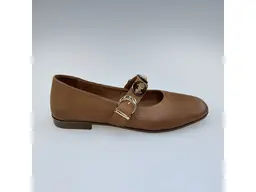 Dámske koňakové kožené baleríny Bombonella ASP4255060-38