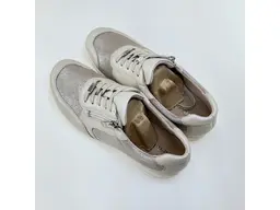 Dámske béžové širšie kožené poltopánky Caprice 9-23723-44-132