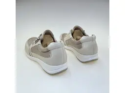 Dámske béžové širšie kožené poltopánky Caprice 9-23723-44-132