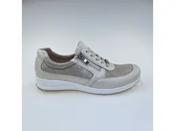 Dámske béžové širšie kožené poltopánky Caprice 9-23723-44-132