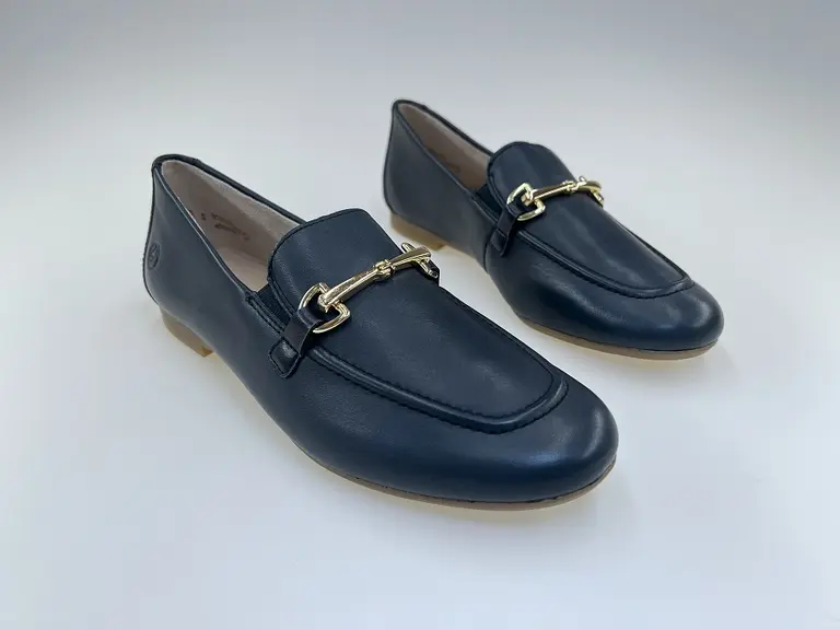 Dámske tmavomodré kožené mokasíny Remonte D0K13-14