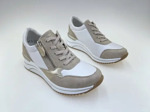 Dámske kožené biele poltopánky Remonte D0T01-80