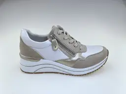 Dámske kožené biele poltopánky Remonte D0T01-80