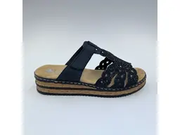 Dámske tmavomodré pohodlné vsuvky 62986-14