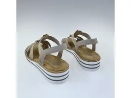 Dámske béžové kvalitné sandále V0649-62