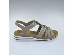 Dámske béžové kvalitné sandále V0649-62