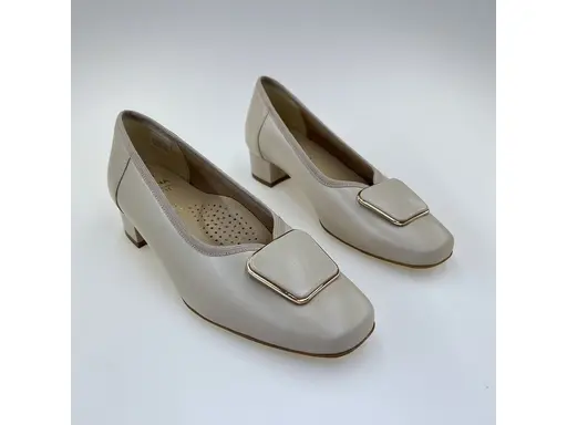 Dámske širšie béžové kožené lodičky ASPKX2852-15