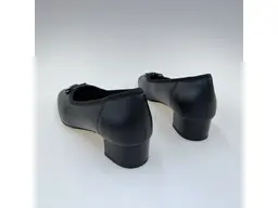 Dámske širšie čierne kožené lodičky ASPKX2852-60