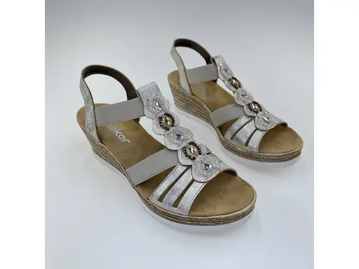 Dámske sandále Rieker 619B2-60 – Béžový komfort s technológiou Antistress