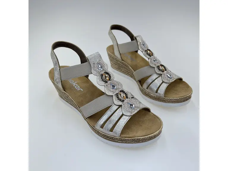 Dámske sandále Rieker 619B2-60 – Béžový komfort s technológiou Antistress