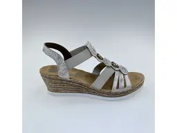 Dámske sandále Rieker 619B2-60 – Béžový komfort s technológiou Antistress