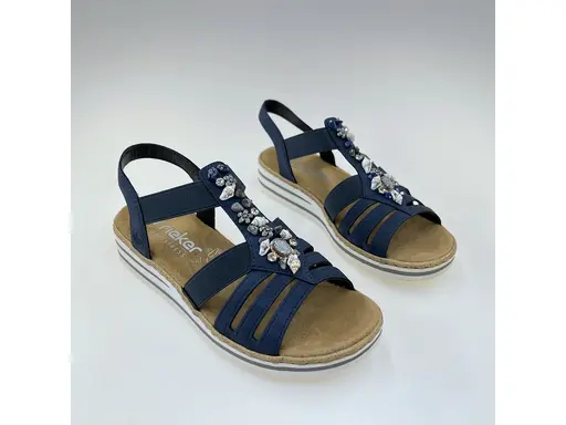 Dámske sandále Rieker V0649-14 – Modrý komfort s technológiou Antistress