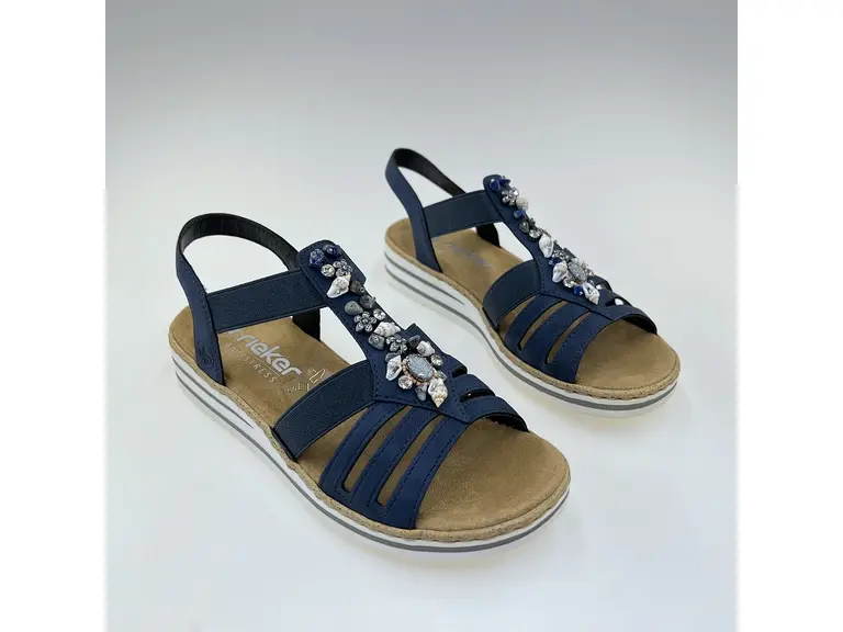 Dámske sandále Rieker V0649-14 – Modrý komfort s technológiou Antistress