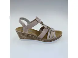 Dámske mäkučké sandále Rieker 619B2-31 – Romantické pohodlie na každom kroku