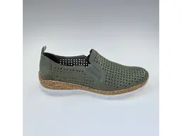 Dámske mäkučké kožené mokasíny Rieker N4251-52 – Letná ľahkosť a hravý dizajn