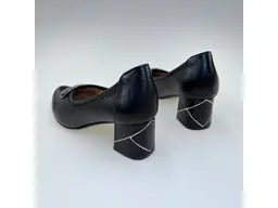 Dámske čierne kožené mäkučké lodičky K3722/5027JOB-60H