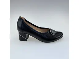 Dámske čierne kožené mäkučké lodičky K3722/5027JOB-60H