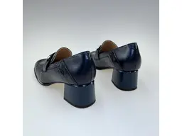 Dámske modré kožené mäkučké mokasíny K3697/4516-90