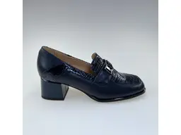 Dámske modré kožené mäkučké mokasíny K3697/4516-90