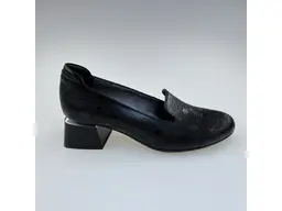 Dámske čierne kožené mäkučké poltopánky K3328/3510-60B