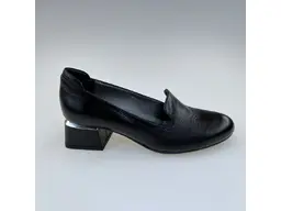 Dámske čierne kožené mäkučké poltopánky K3328X/3510-60H