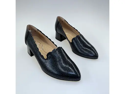 Dámske čierne kožené mäkučké lodičky K3476/3513-60O