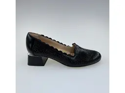 Dámske čierne kožené mäkučké lodičky K3477/3510M-60H