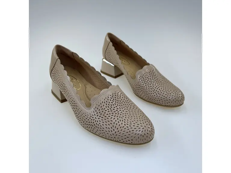 Dámske béžové kožené mäkučké lodičky K3477/3510M-15C