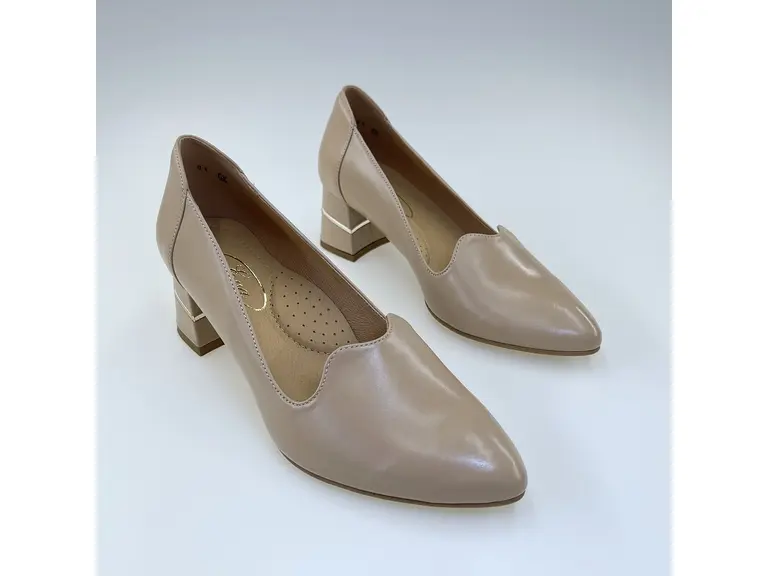 Dámske béžové kožené mäkučké lodičky K3475/5031OB-15C