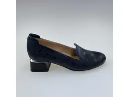 Dámske modré kožené mäkučké lodičky K3328/3510-90P