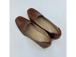 Dámske hnedé kožené mäkučké poltopánky K3725/4542-40