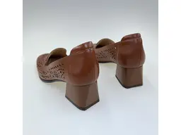 Dámske hnedé kožené mäkučké poltopánky K3725/4542-40