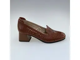 Dámske hnedé kožené mäkučké poltopánky K3725/4542-40