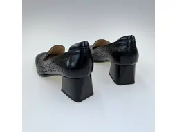 Dámske čierne kožené mäkučké poltopánky K3725/4542-60