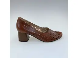 Dámske hnedé kožené mäkučké lodičky K3699/5512-40