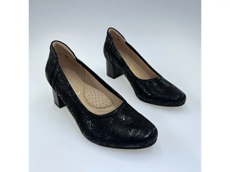 Dámske čierne kožené mäkučké lodičky K3624/5032-60M