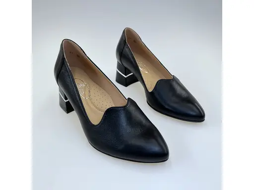 Dámske čierne kožené mäkučké lodičky K3475/5031OB-60H