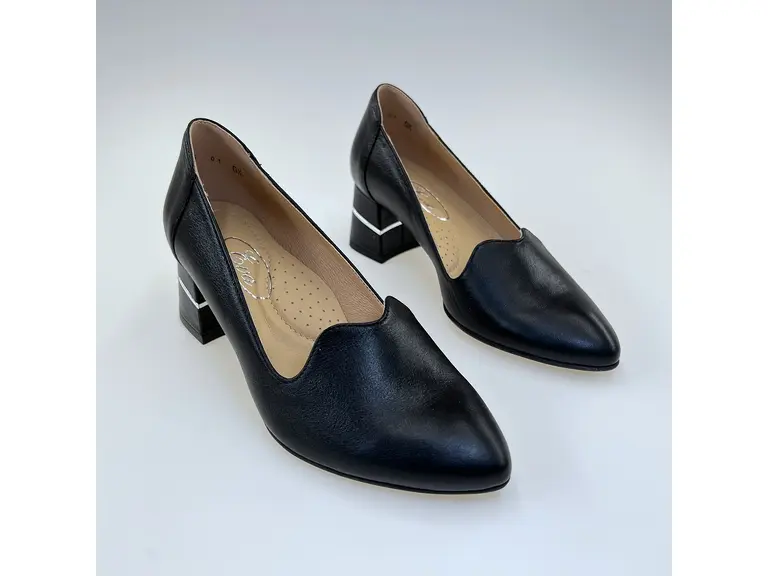 Dámske čierne kožené mäkučké lodičky K3475/5031OB-60H