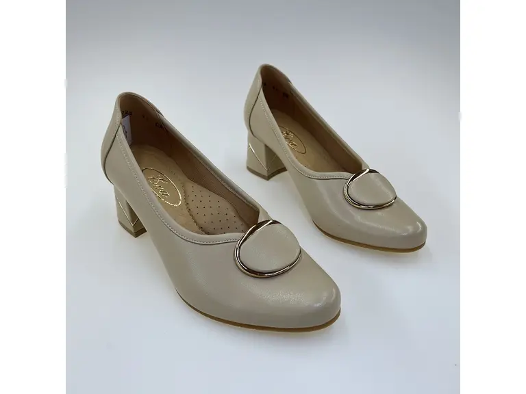 Dámske béžové kožené mäkučké lodičky K3722/5027JOB-15