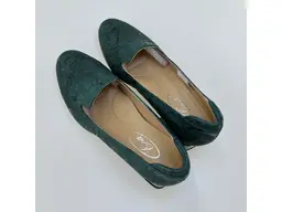 Dámske zelené kožené mäkučké lodičky K3328/3510-51