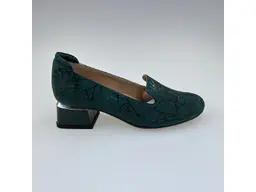 Dámske zelené kožené mäkučké lodičky K3328/3510-51