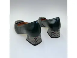 Dámske zelené kožené mäkučké lodičky PULAF-1536-50