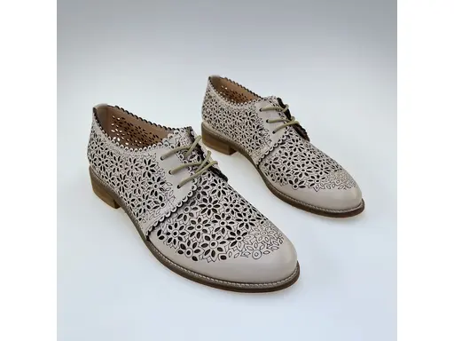 Dámske béžové kožené mäkučké mokasíny PULAF1114-15