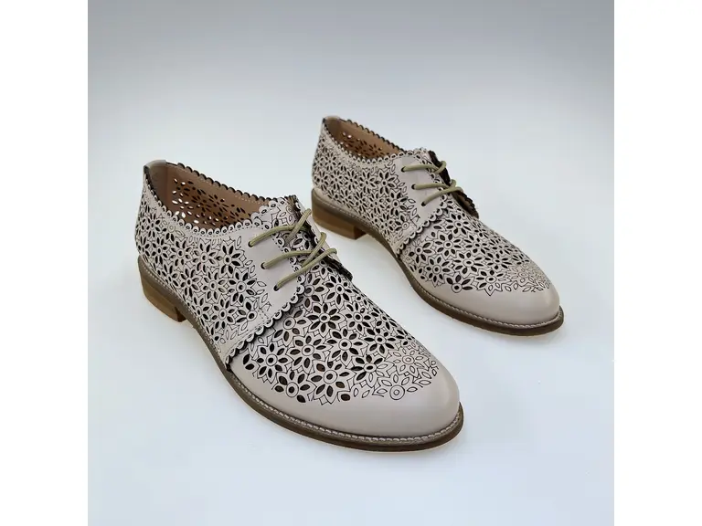 Dámske béžové kožené mäkučké mokasíny PULAF1114-15